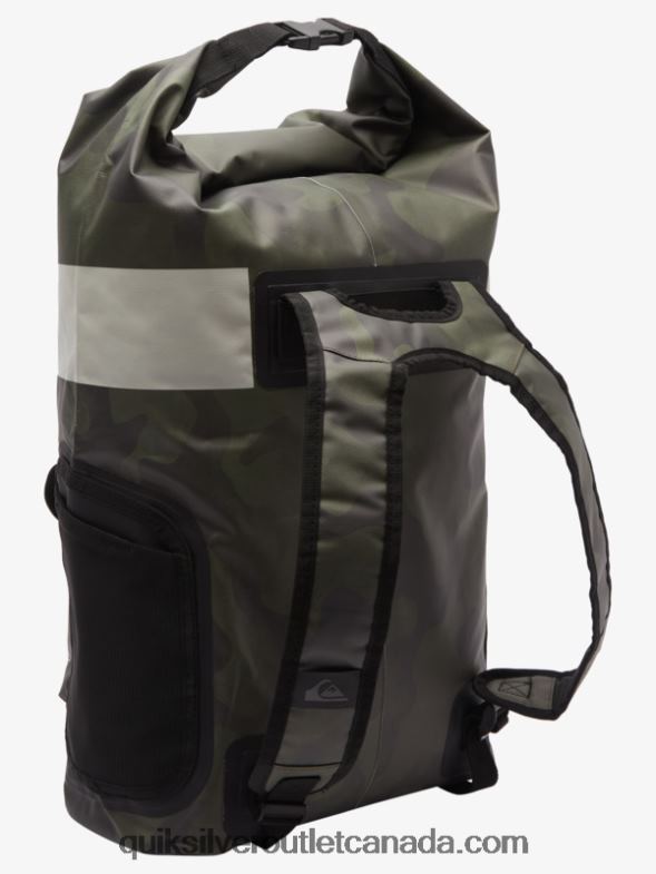 CA Quiksilver Men Sea Stash 20L Medium Surf Backpack black camoflage TX4R2861