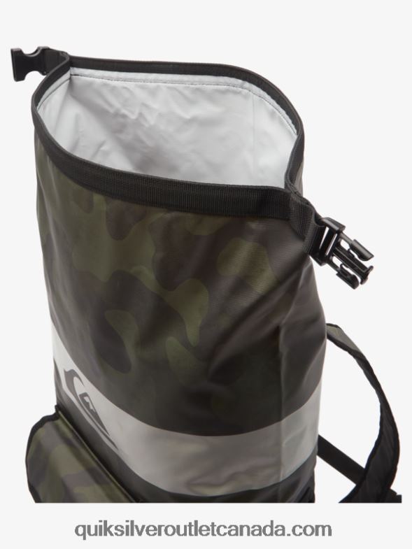 CA Quiksilver Men Sea Stash 20L Medium Surf Backpack black camoflage TX4R2861
