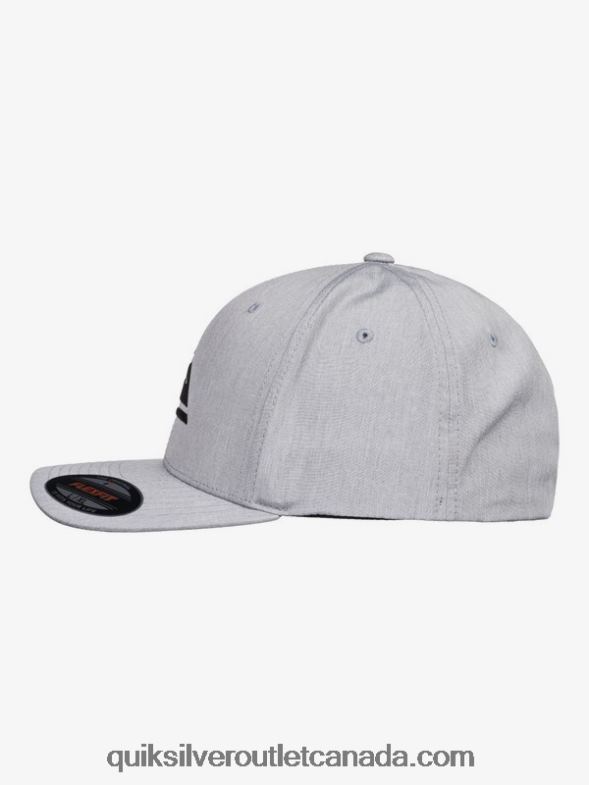 CA Quiksilver Men Amped Up Flexifit Hat sleet heather TX4R2941