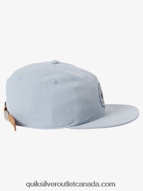 CA Quiksilver Men Arvo Kickback Canvas Strapback Hat ashley blue TX4R21687
