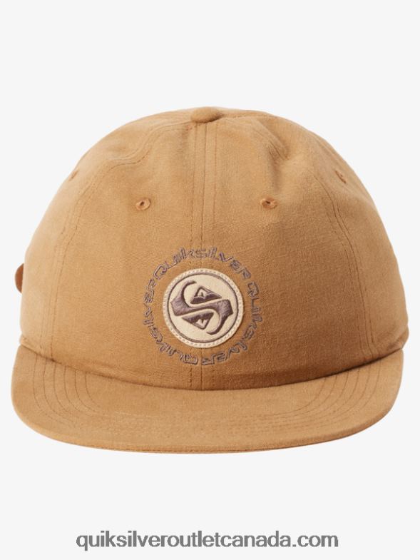 CA Quiksilver Men Arvo Kickback Canvas Strapback Hat buckthorn brown TX4R21688