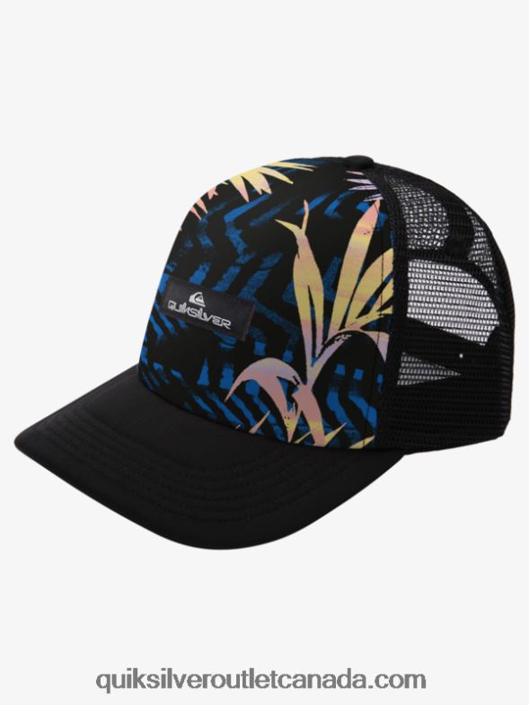 CA Quiksilver Men Buzzard Coop Trucker Hat black rippedup TX4R21051