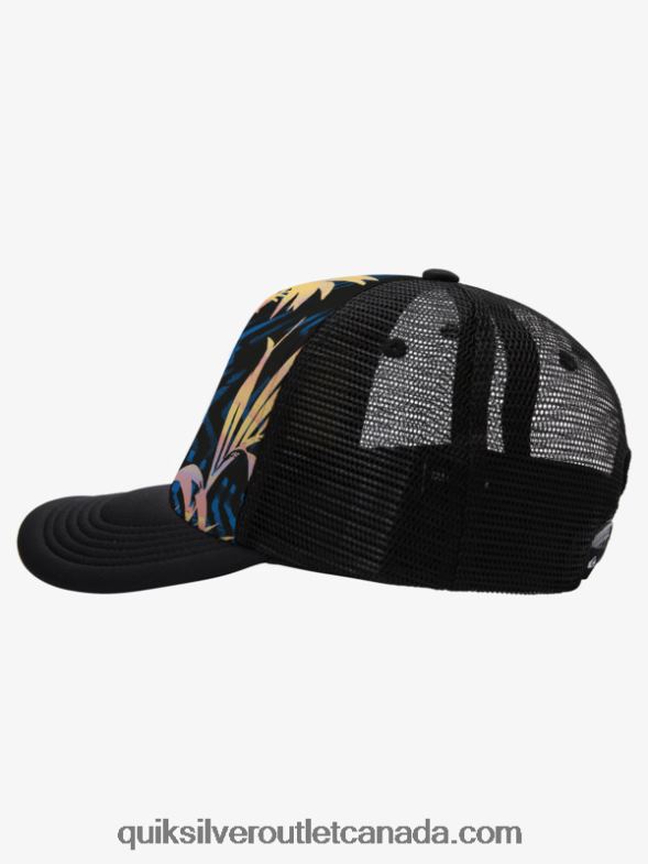CA Quiksilver Men Buzzard Coop Trucker Hat black rippedup TX4R21051