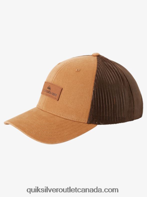 CA Quiksilver Men Down The Hatch Trucker Hat buckthorn brown TX4R2664