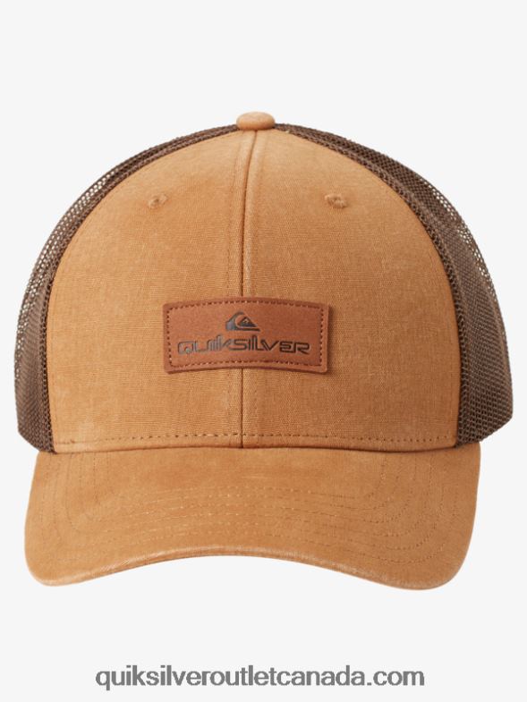 CA Quiksilver Men Down The Hatch Trucker Hat buckthorn brown TX4R2664