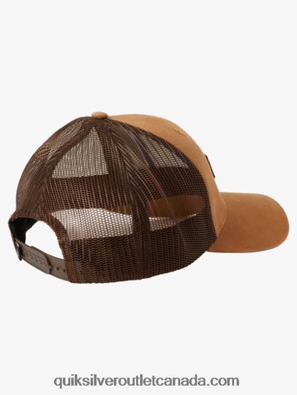 CA Quiksilver Men Down The Hatch Trucker Hat buckthorn brown TX4R2664