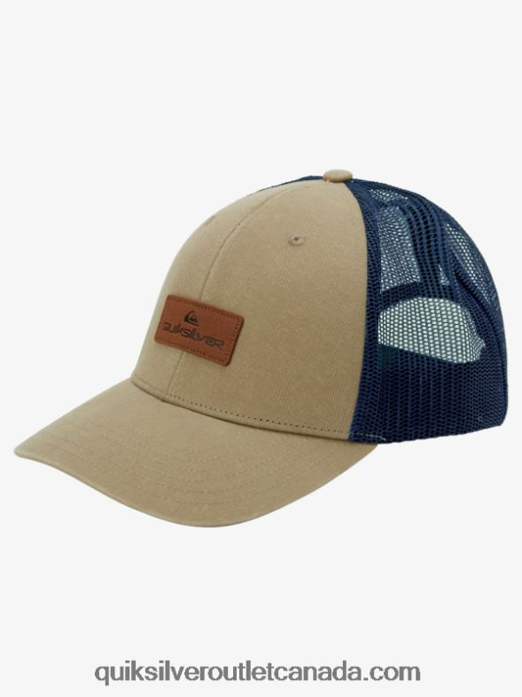 CA Quiksilver Men Down The Hatch Trucker Hat plaza taupe TX4R2662