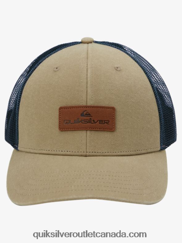 CA Quiksilver Men Down The Hatch Trucker Hat plaza taupe TX4R2662
