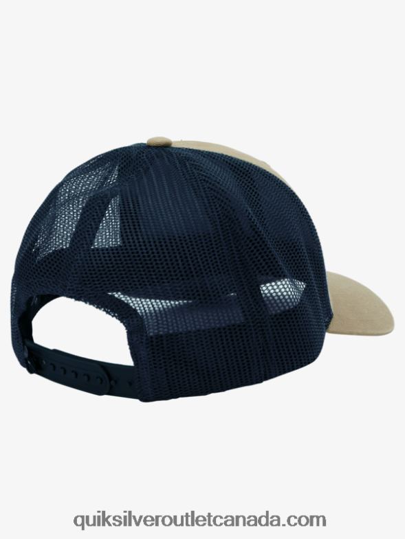 CA Quiksilver Men Down The Hatch Trucker Hat plaza taupe TX4R2662