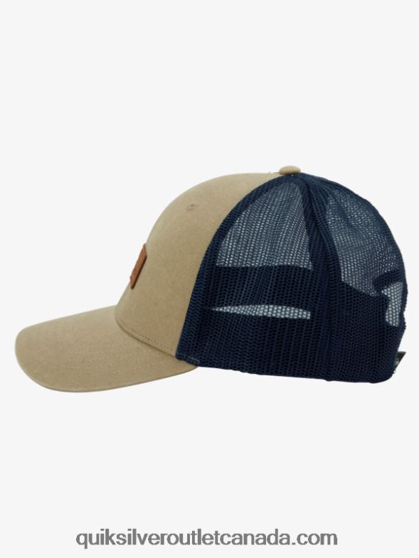 CA Quiksilver Men Down The Hatch Trucker Hat plaza taupe TX4R2662