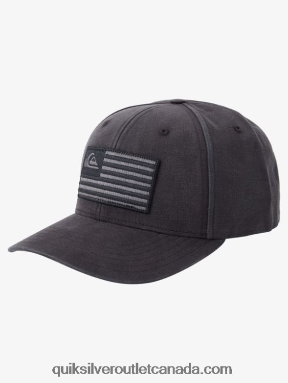 CA Quiksilver Men Grounded America Snapback Hat black TX4R2797