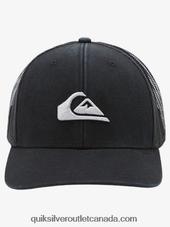 CA Quiksilver Men Grounder Trucker Hat black TX4R2599
