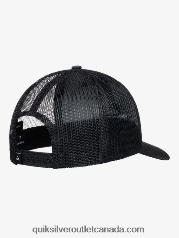 CA Quiksilver Men Grounder Trucker Hat black TX4R2599
