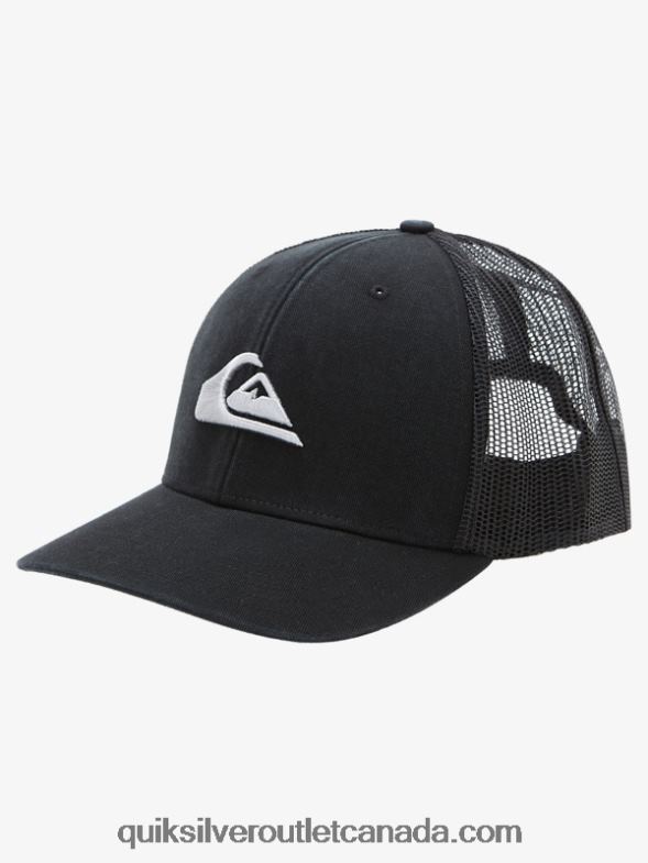 CA Quiksilver Men Grounder Trucker Hat black TX4R2599