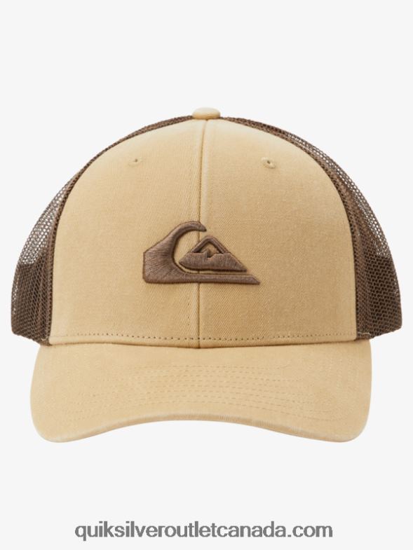 CA Quiksilver Men Grounder Trucker Hat taos taupe TX4R2600