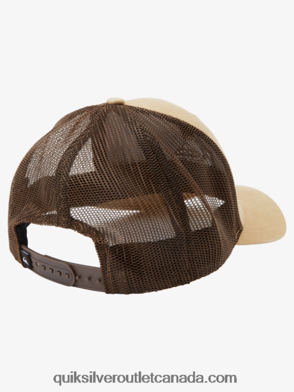 CA Quiksilver Men Grounder Trucker Hat taos taupe TX4R2600