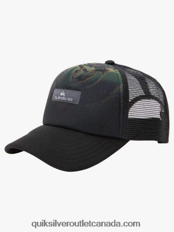 CA Quiksilver Men Magpie Coop Trucker Hat camo - plage TX4R2564