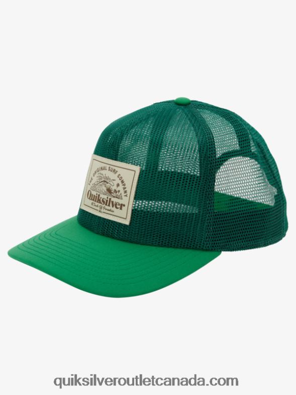CA Quiksilver Men Meshed Up Trucker Hat foliage TX4R21074