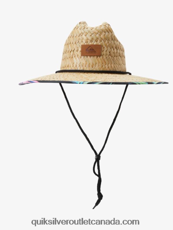 CA Quiksilver Men Outsider Straw Lifeguard Hat tarmac TX4R2386