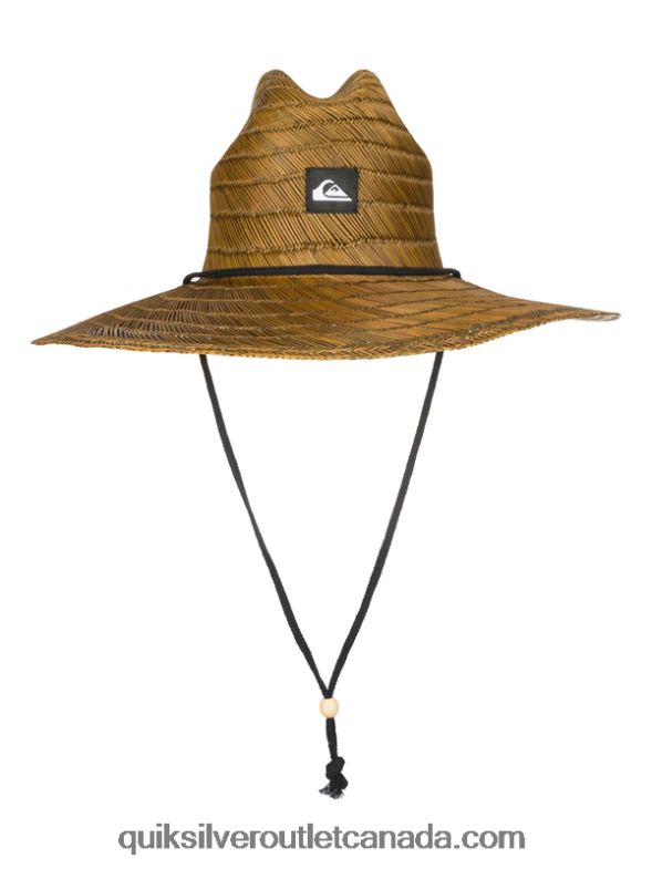 CA Quiksilver Men Pierside Straw Lifeguard Hat dark brown TX4R2802