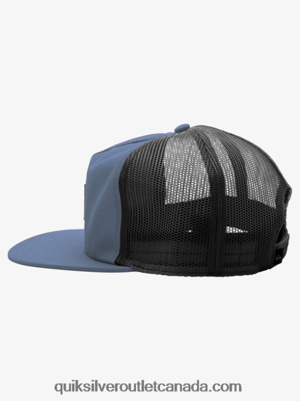 CA Quiksilver Men Plaid Out Snapback Hat bering sea TX4R2757