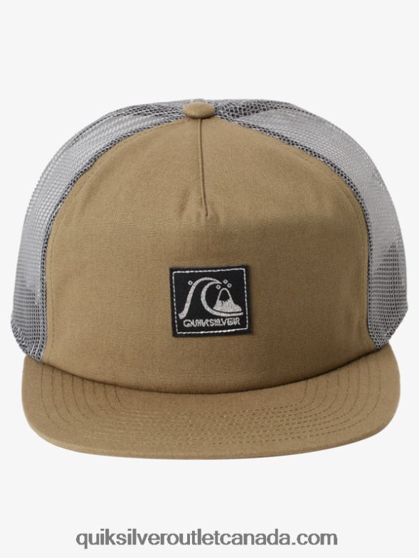 CA Quiksilver Men Single Fin Trucker Hat thyme TX4R21715