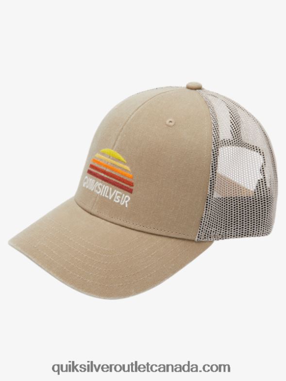 CA Quiksilver Men Stringer Trucker Hat dark khaki TX4R21196