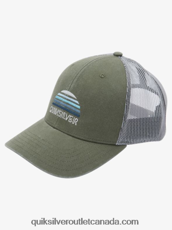 CA Quiksilver Men Stringer Trucker Hat four leaf clover TX4R21195