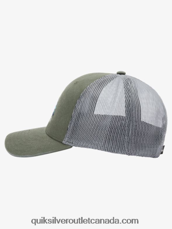 CA Quiksilver Men Stringer Trucker Hat four leaf clover TX4R21195