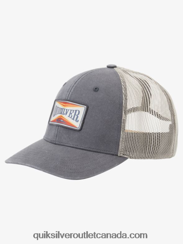CA Quiksilver Men Trawler Trucker Hat iron gate TX4R2438