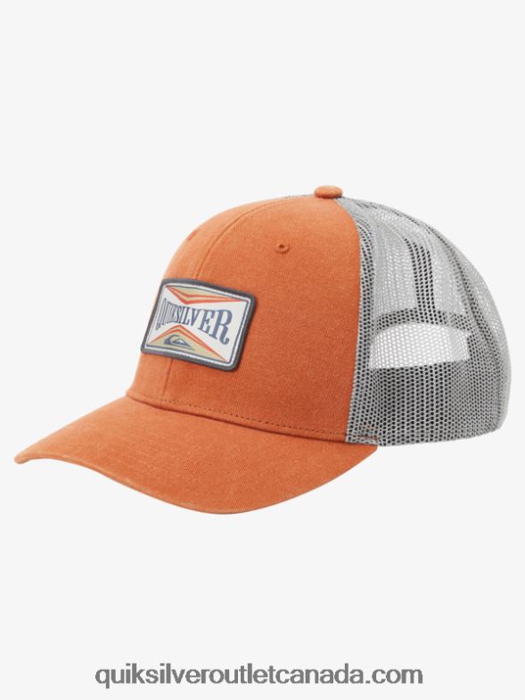 CA Quiksilver Men Trawler Trucker Hat mecca orange TX4R2439