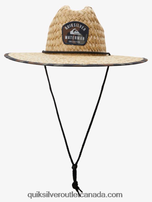 CA Quiksilver Men Waterman Outsider Straw Lifeguard Hat camo TX4R2834