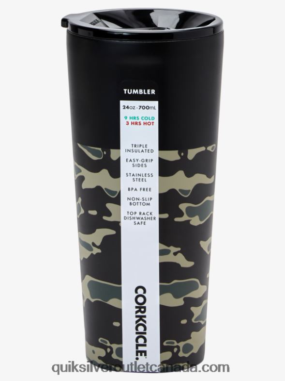CA Quiksilver x Corkcicle Men Classic Tumbler camo print crucial battle TX4R21215