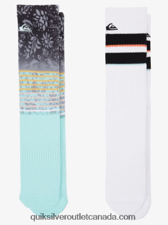 CA Quiksilver Men 2 Pack Jacquard Crew Socks multi 1 TX4R21141
