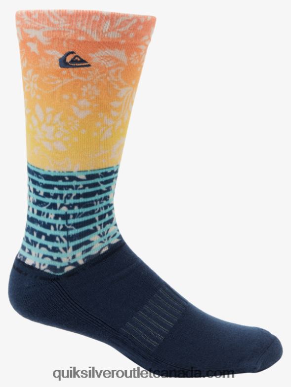 CA Quiksilver Men 2 Pack Jacquard Crew Socks navy TX4R21142