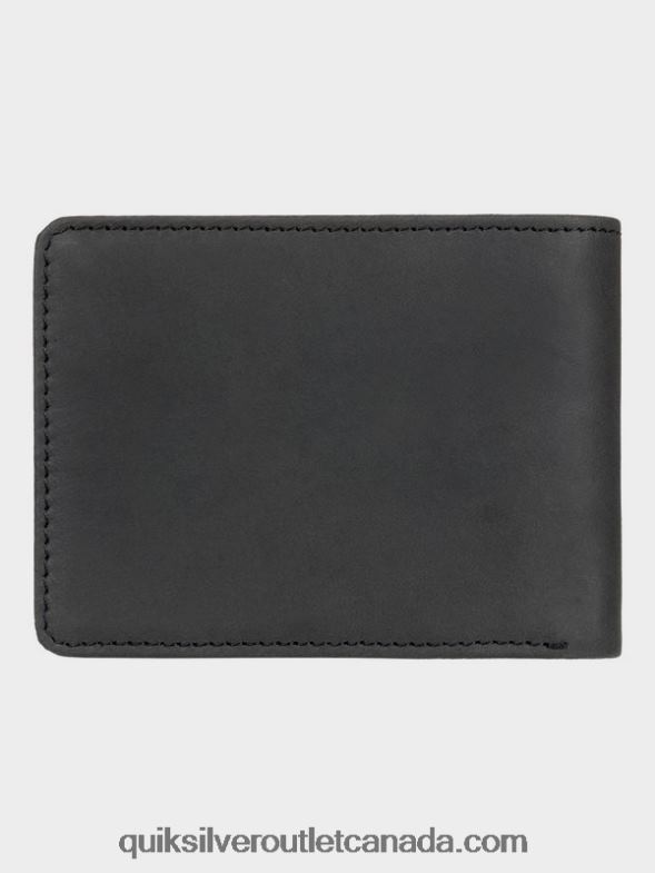 CA Quiksilver Men Mac Tri-Fold Leather Wallet black TX4R21221