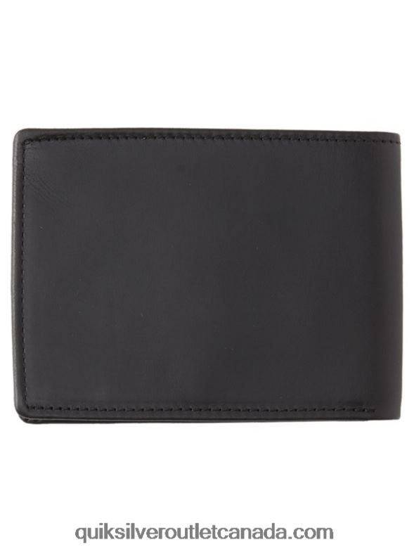 CA Quiksilver Men Mac Tri-Fold Leather Wallet black TX4R21221