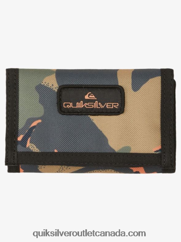 CA Quiksilver Men The Everydaily Printed Tri-Fold Wallet camo - plage TX4R2740
