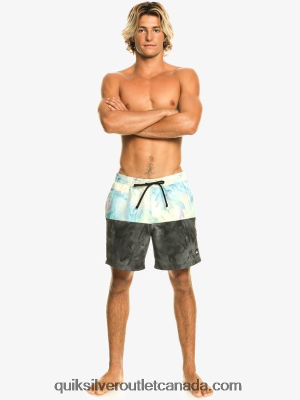 CA Quiksilver Men Butt Logo 17 Volleys black TX4R2486