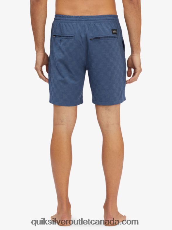 CA Quiksilver Men Elastic Checker 18 Amphibian Boardshorts sargasso sea TX4R21854