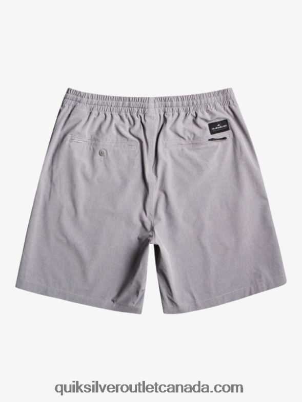 CA Quiksilver Men Elastic Heather Amphibian 18 Hybrid Shorts sleet TX4R21662
