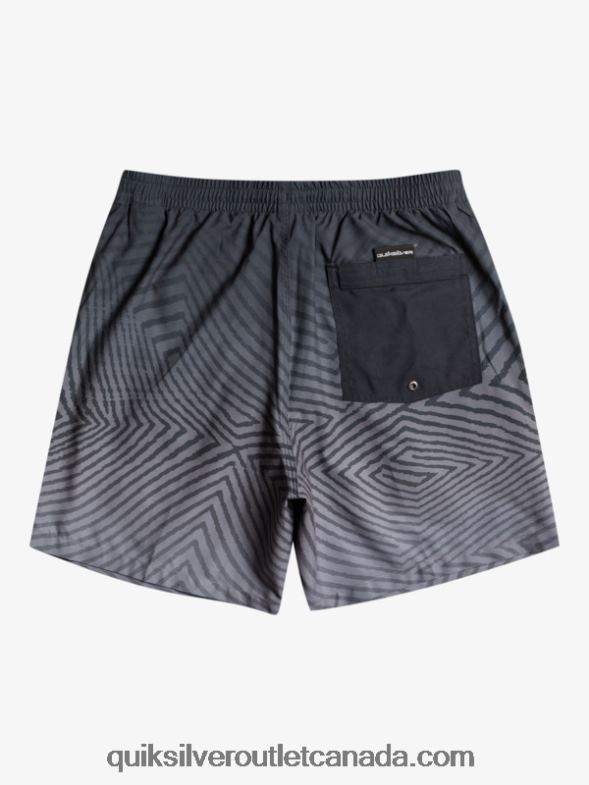 CA Quiksilver Men Everyday Warped Logo 17 Volleys black TX4R21180