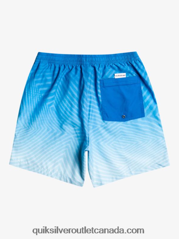 CA Quiksilver Men Everyday Warped Logo 17 Volleys snorkel blue TX4R21178