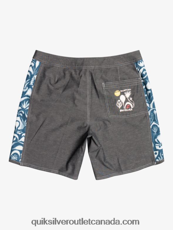 CA Quiksilver Men HEMPSTRETCH Original Arch Blank Canvas 18 Boardshorts javier mendizabal - black TX4R21823