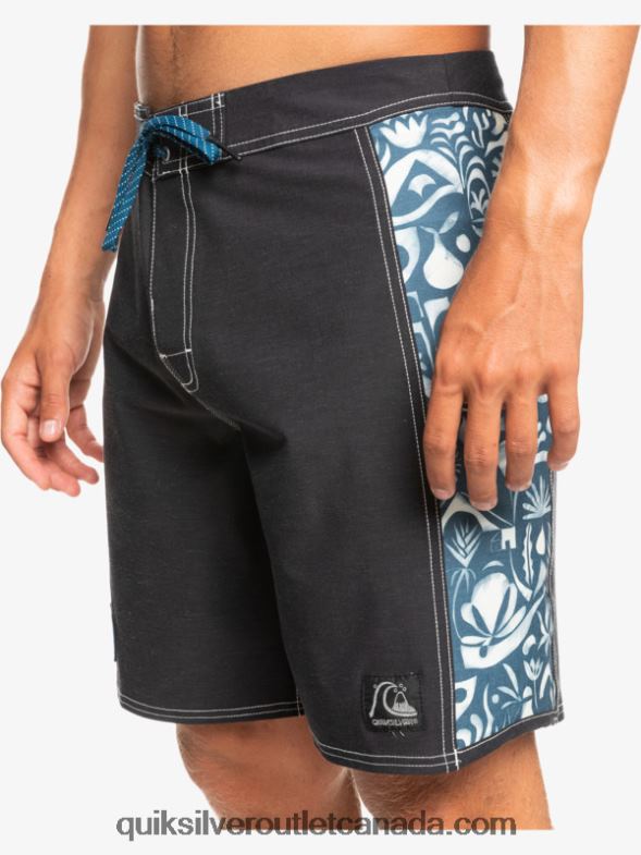CA Quiksilver Men HEMPSTRETCH Original Arch Blank Canvas 18 Boardshorts javier mendizabal - black TX4R21823