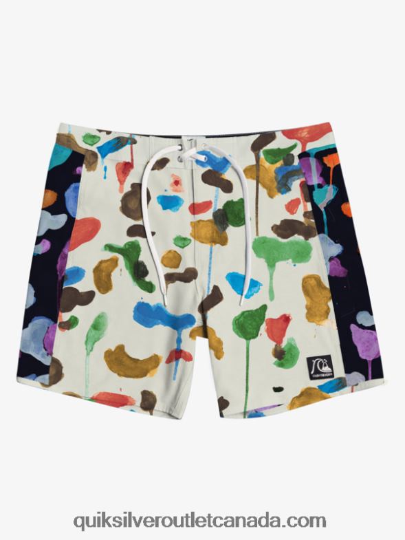 CA Quiksilver Men HEMPSTRETCH Original Arch Blank Canvas 18 Boardshorts natas kaupas - birch TX4R21822