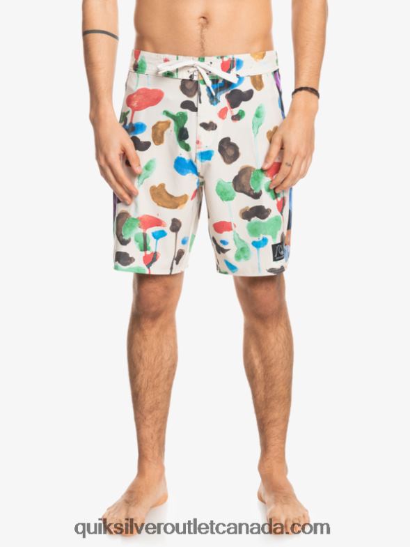 CA Quiksilver Men HEMPSTRETCH Original Arch Blank Canvas 18 Boardshorts natas kaupas - birch TX4R21822