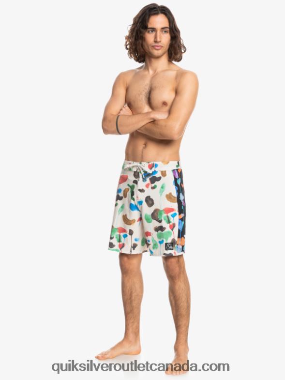 CA Quiksilver Men HEMPSTRETCH Original Arch Blank Canvas 18 Boardshorts natas kaupas - birch TX4R21822