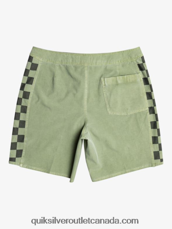 CA Quiksilver Men HEMPSTRETCH Original Arch Washed 18 Boardshorts thyme TX4R21672
