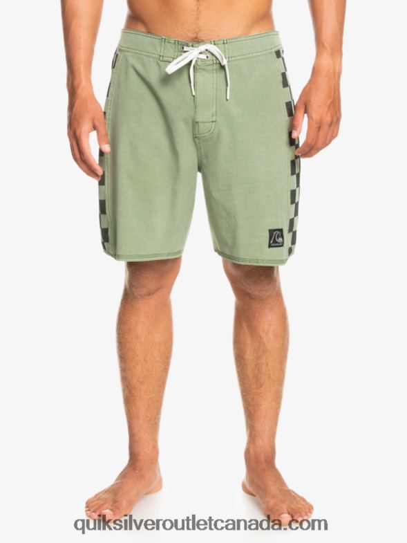 CA Quiksilver Men HEMPSTRETCH Original Arch Washed 18 Boardshorts thyme TX4R21672